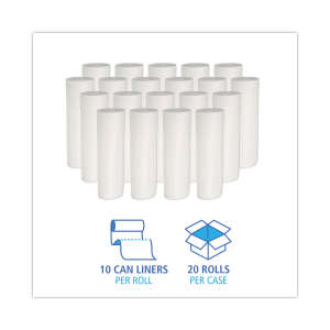 Boardwalk,  LLDPE Liner, 30 gal Capacity, 30 in Wide, 36 in High, 0.62 Mils Thick, White