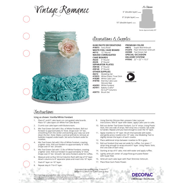 Vintage Romance Stacked Wedding Cake Decorating Instructions DecoPac vintage-romance-stacked-wedding-cake-decorating-instructions-decopac