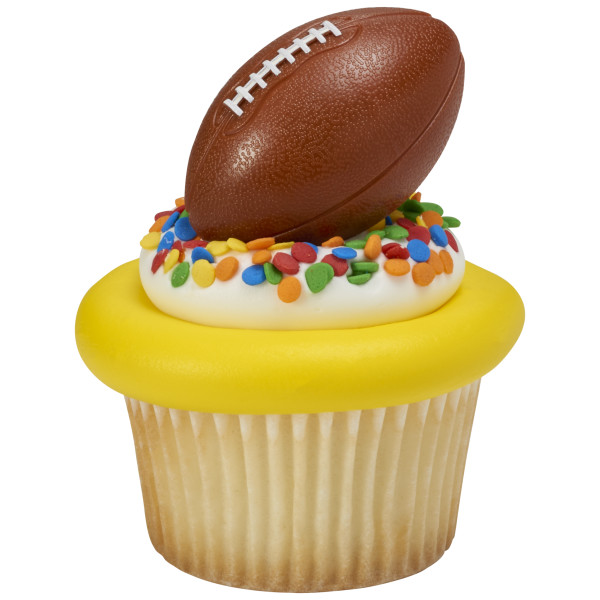 3D Football Cupcake Rings