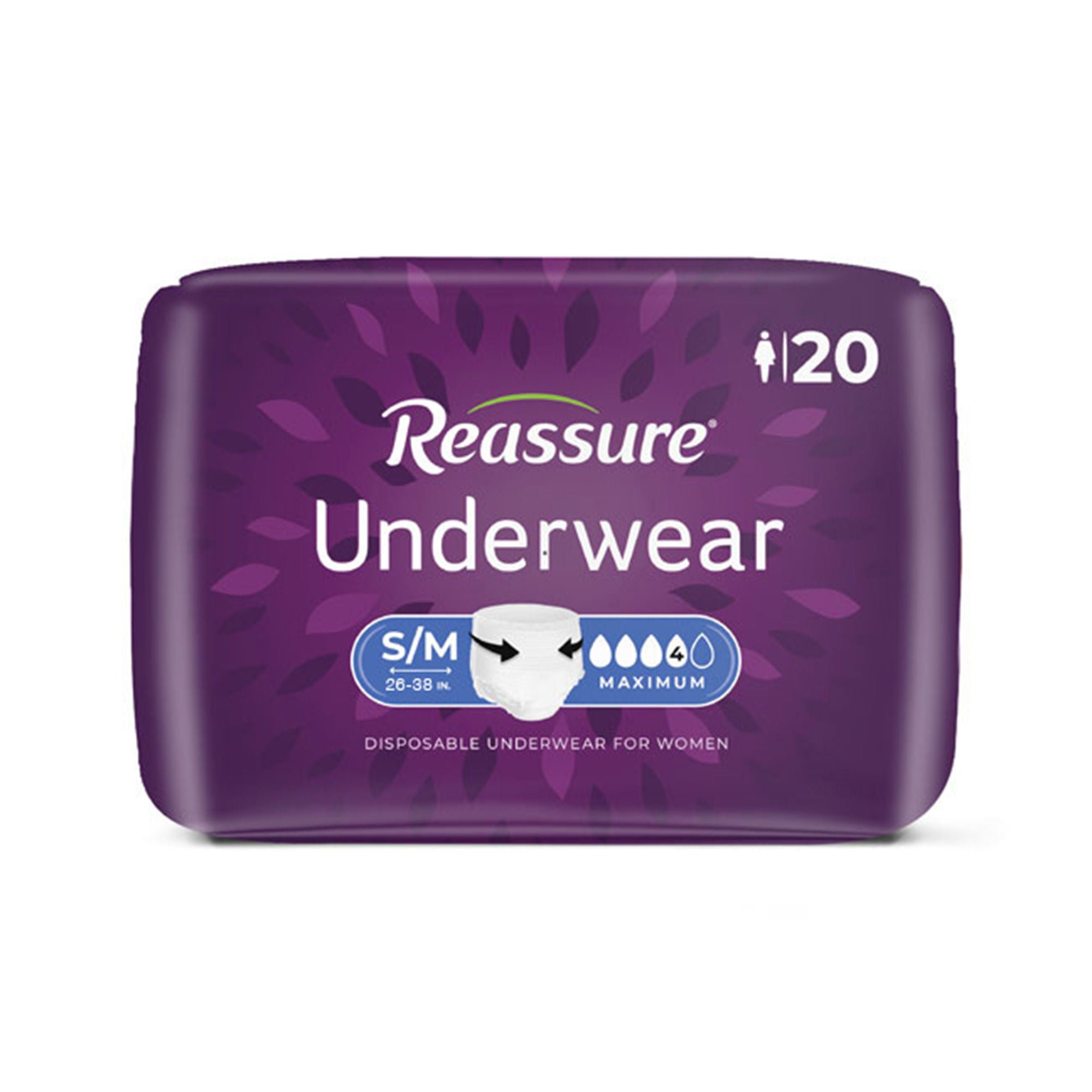Reassure® Maximum Underwear for Women, Incontinence, Small / Medium