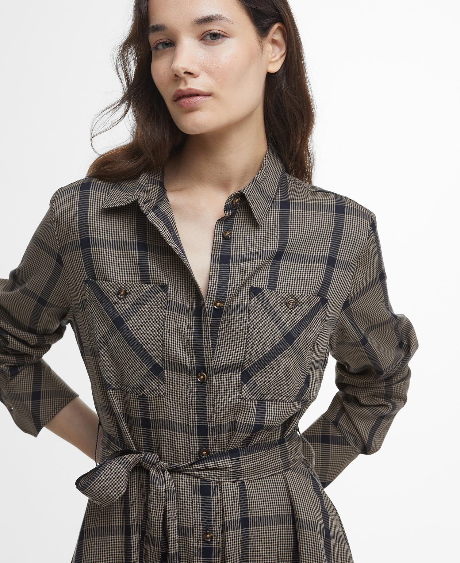 Claudia Check Midi Dress image number 3