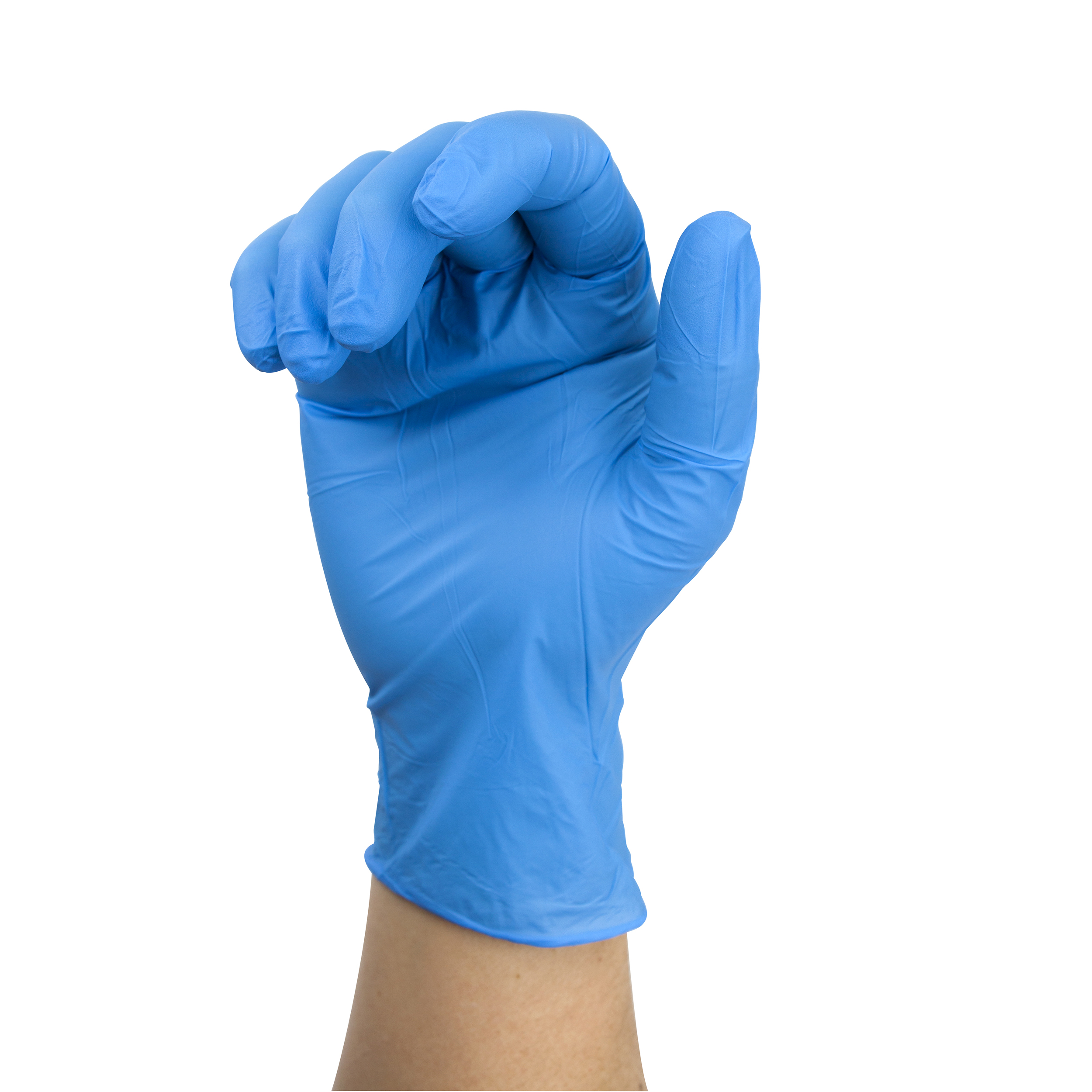 Nitrile Exam Glove (Non-latex) Powder Free - L - Blue - 10/100/Cs