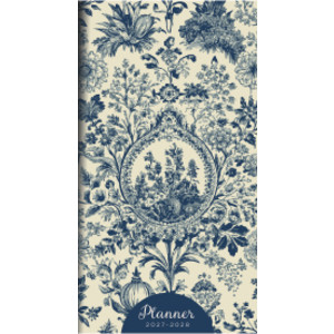 2027-2028 Blue Toile Small Monthly Pocket Planner
