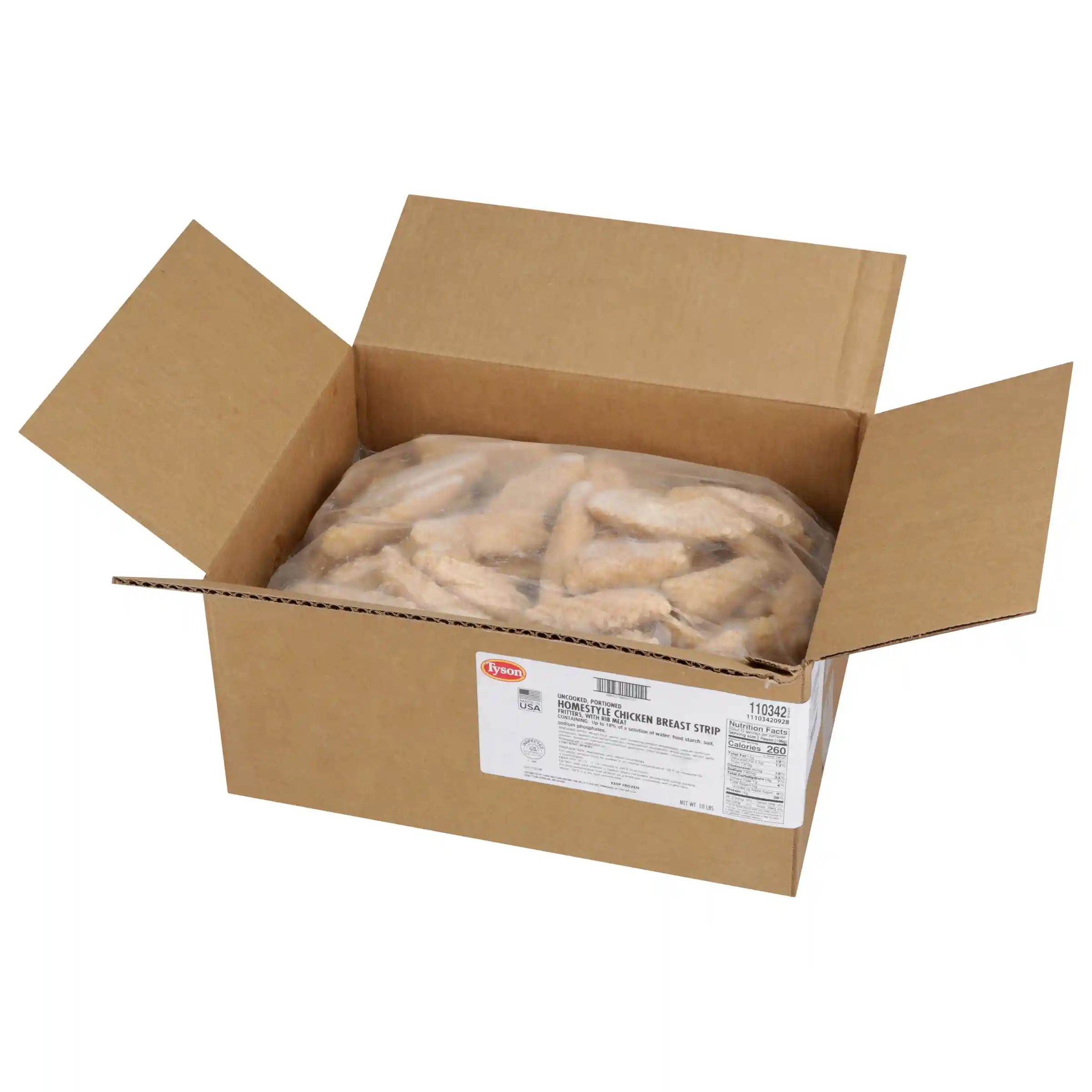 Tyson® Uncooked Homestyle Select Cut Chicken Breast Strip Fritters_image_4