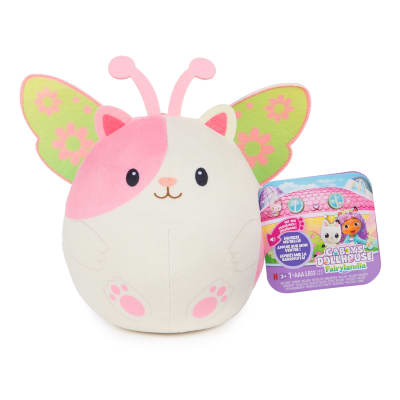 Gabby’s Dollhouse Fairylandia Official Hamster Kitties Plush Toys, Cat Stuffed Animal, Sensory Toys for Ages 3 & Up, White/Pink
