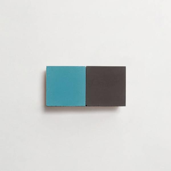 cement: mythology checkerboard | flanders | baguette | matte || matte | duo | kingfisher + charcoal | sample 
