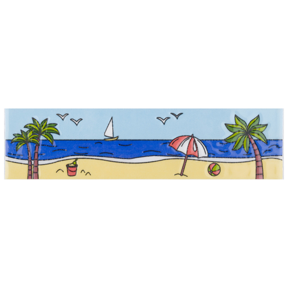 Captain Beachy 2 in. x 7-7/8 in. Ceramic Wall Trim