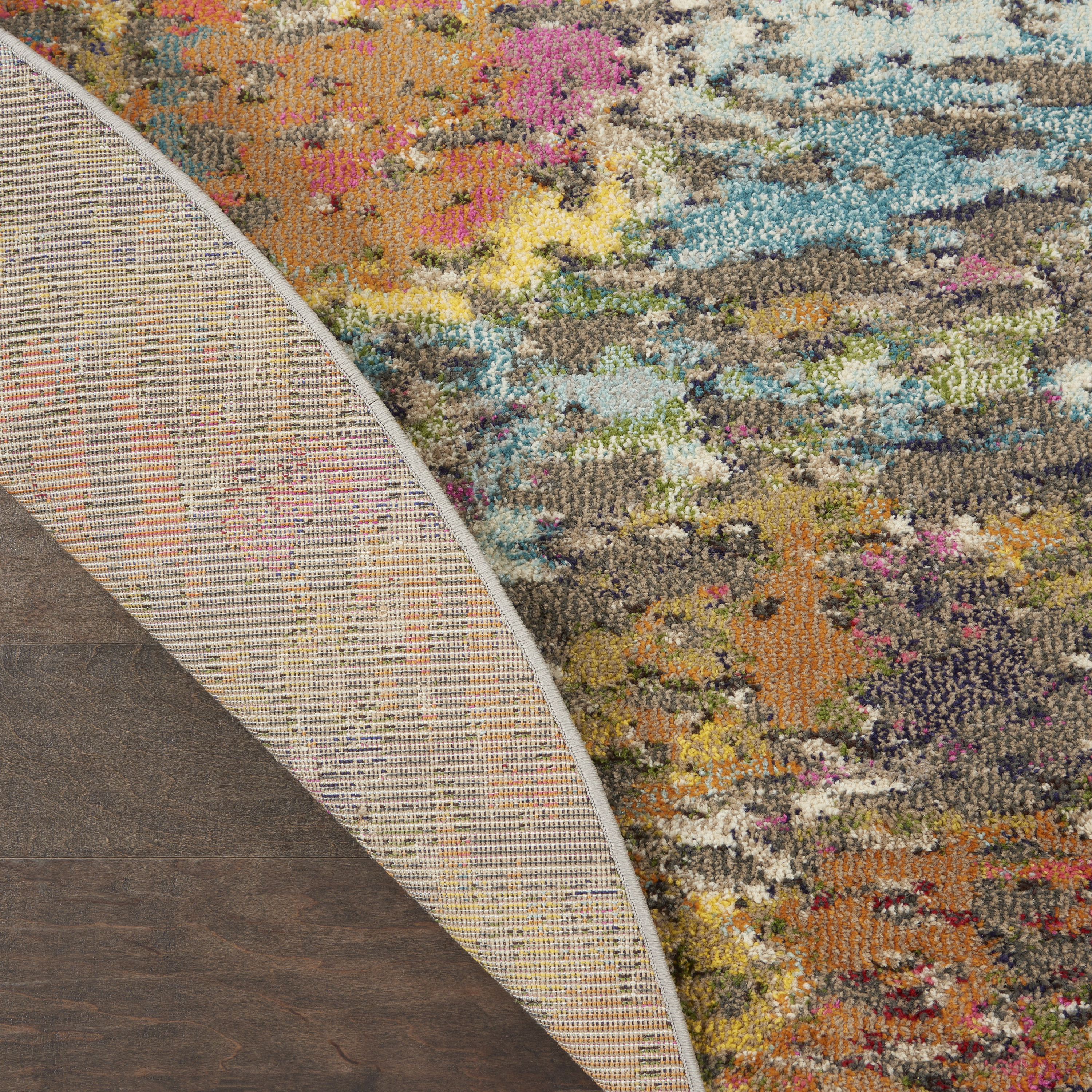 Nourison Celestial 7’10” x Round Sunset Modern & Contemporary Indoor Rug