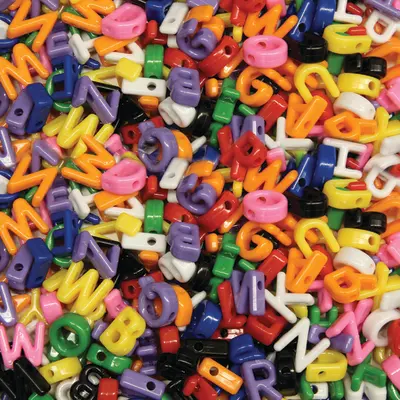Creativity Street Alphabet Beads, Assorted Colors, Approx. 7/8”, 288 Pieces
