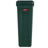 Rubbermaid Commercial, Vented Slim Jim, 23 gal, Resin, Green, Rectangle, Receptacle
