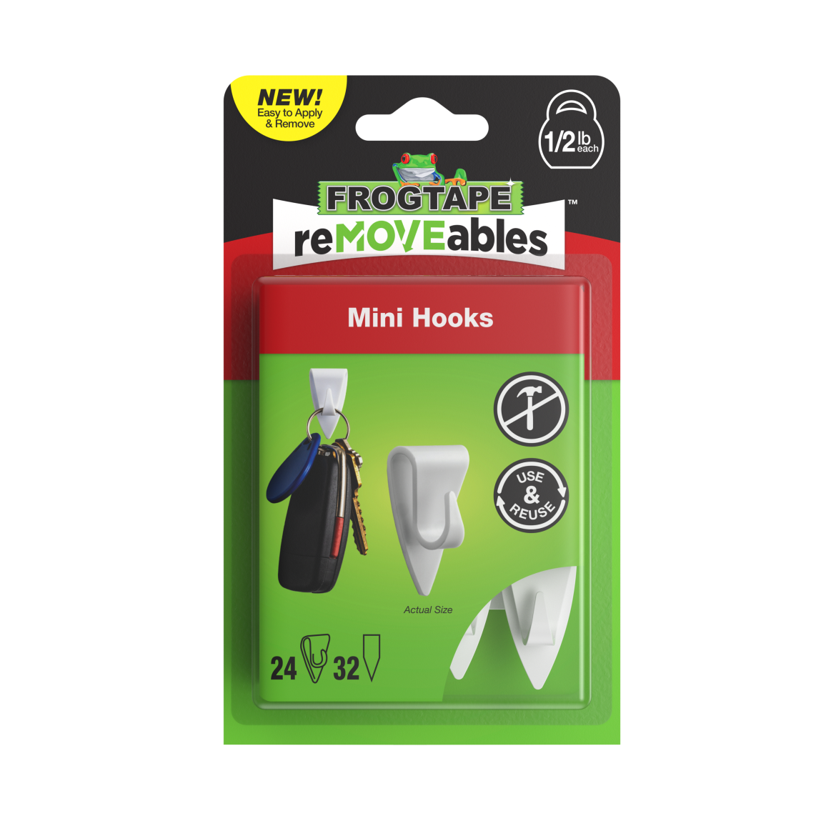 FrogTape reMOVEables™ White Mini Hook Primary Product Image