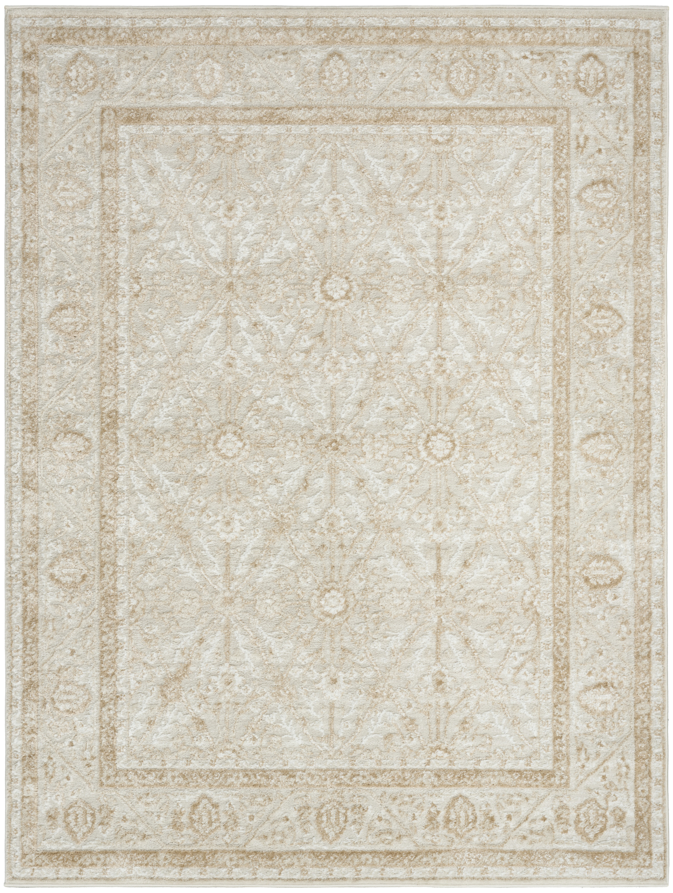 Nourison Dekor 5'3" x 7' Cream Beige Vintage Indoor Rug
