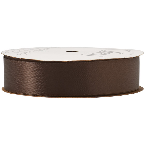 Brown Double-Faced Satin .88" x 20 yards Ribbon
