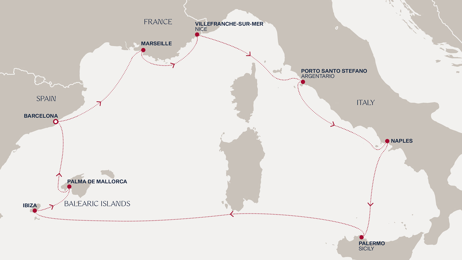 Itinerary map