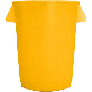 Carlisle, Bronco, 32 gal, Polyethylene, Yellow, Round, Receptacle