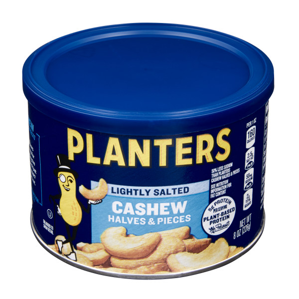 PLANTERS(r) Cashews Halves & Pieces Lightly Salted 12/8oz . C1C1 - Front Center In Package (Hi Res)