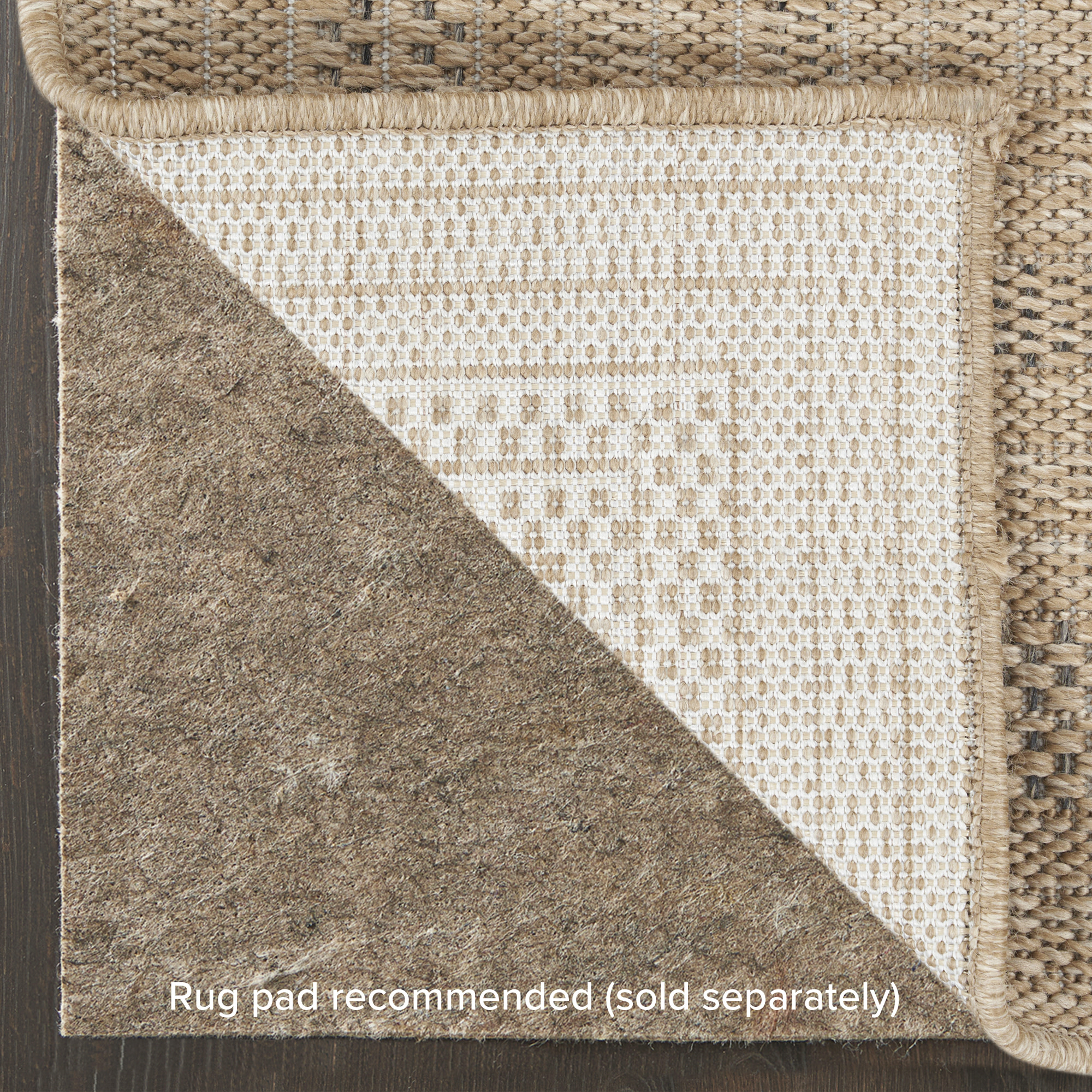 Nourison Tulum 6' x 9' Taupe Grey Outdoor Rug