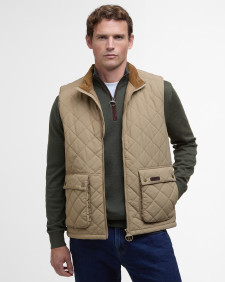 Fernwood Quilted Gilet Military Brown
