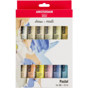 Standard Acrylic Pastels Set, 12 x 20mL