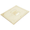 Half-size Super Pan® solid high-temperature plastic cover in amber