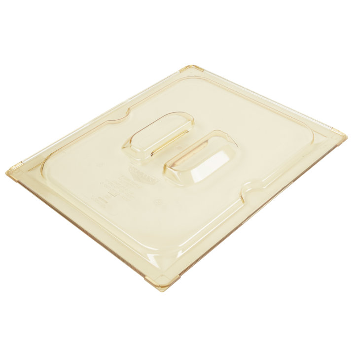 Half-size Super Pan® solid high-temperature plastic cover in amber