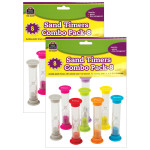 Teacher Created Resources&reg; Small Sand Timers Combo, Assorted Colors & Times, 8 Per Pack, 2 Packs TCR20697-2