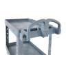 Rubbermaid Commercial, BRUTE, Heavy Duty Ergo Handle Utility Cart, Lipped Shelf, Medium, Black