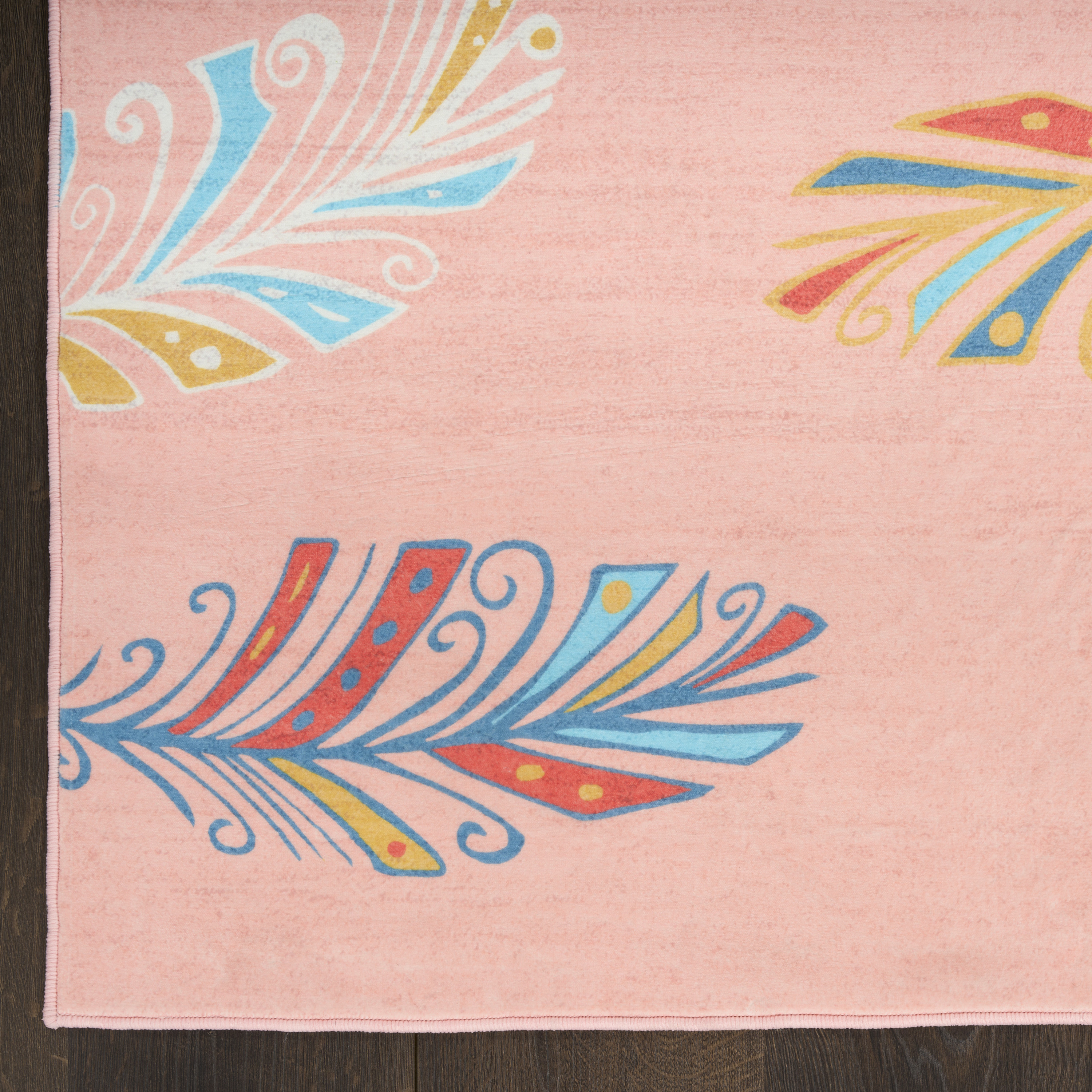 Nourison Imagination 3'5" x 5' Pink Multicolor Kids Indoor Rug