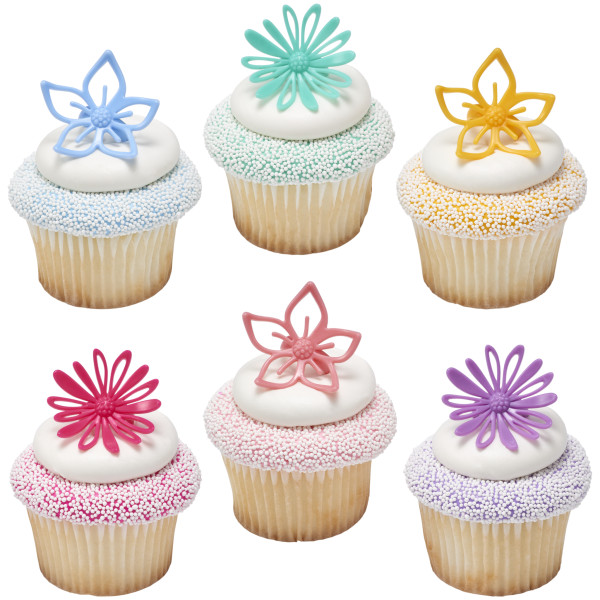 Flowers Assortment Cupcake Rings