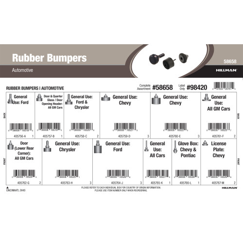 Automotive Rubber Bumpers Assortment