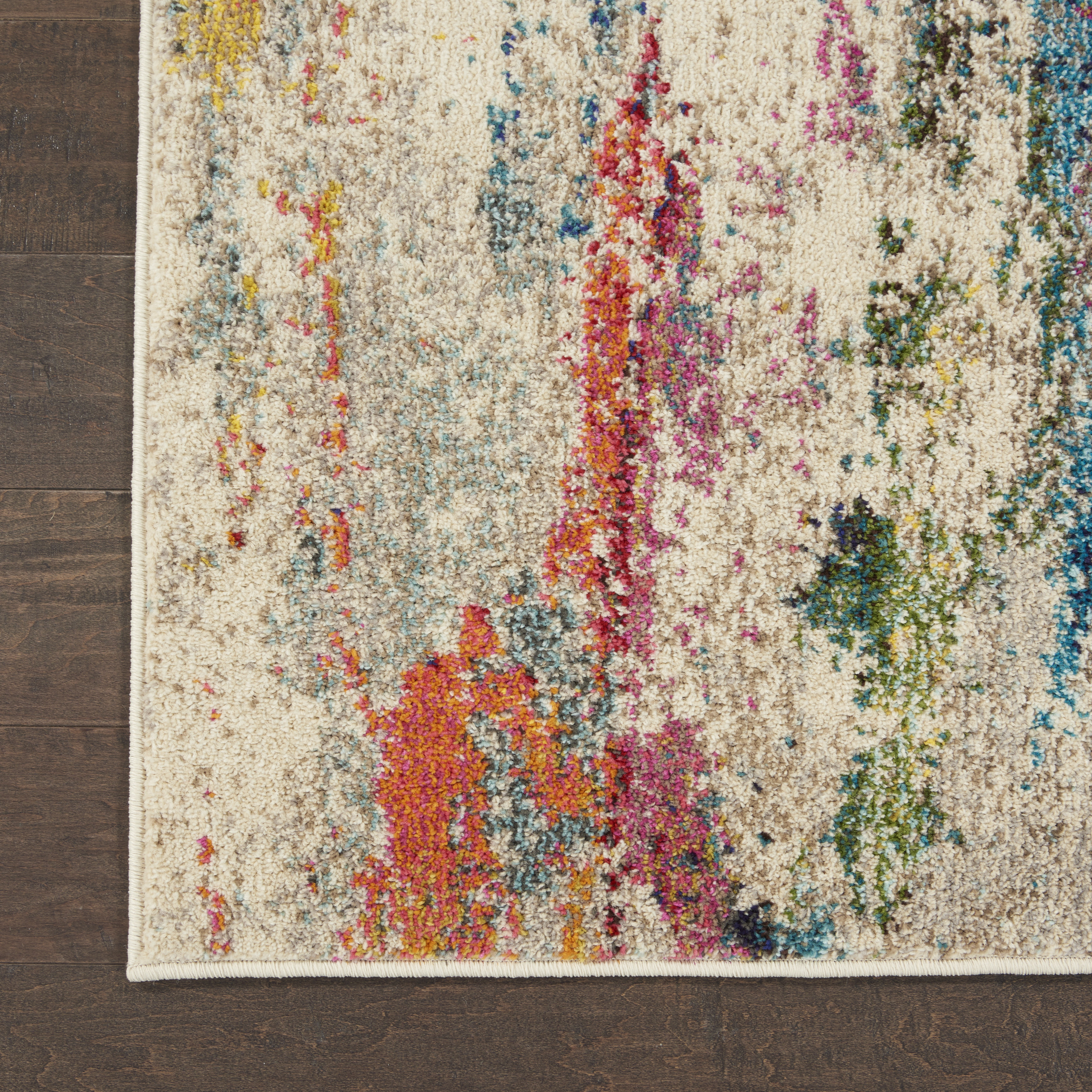 Nourison Celestial 2' x 6' Ivory Multicolor Modern & Contemporary Indoor Rug