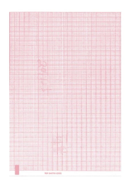 Recording Chart Paper Welch Allyn® Z-Fold Red Grid