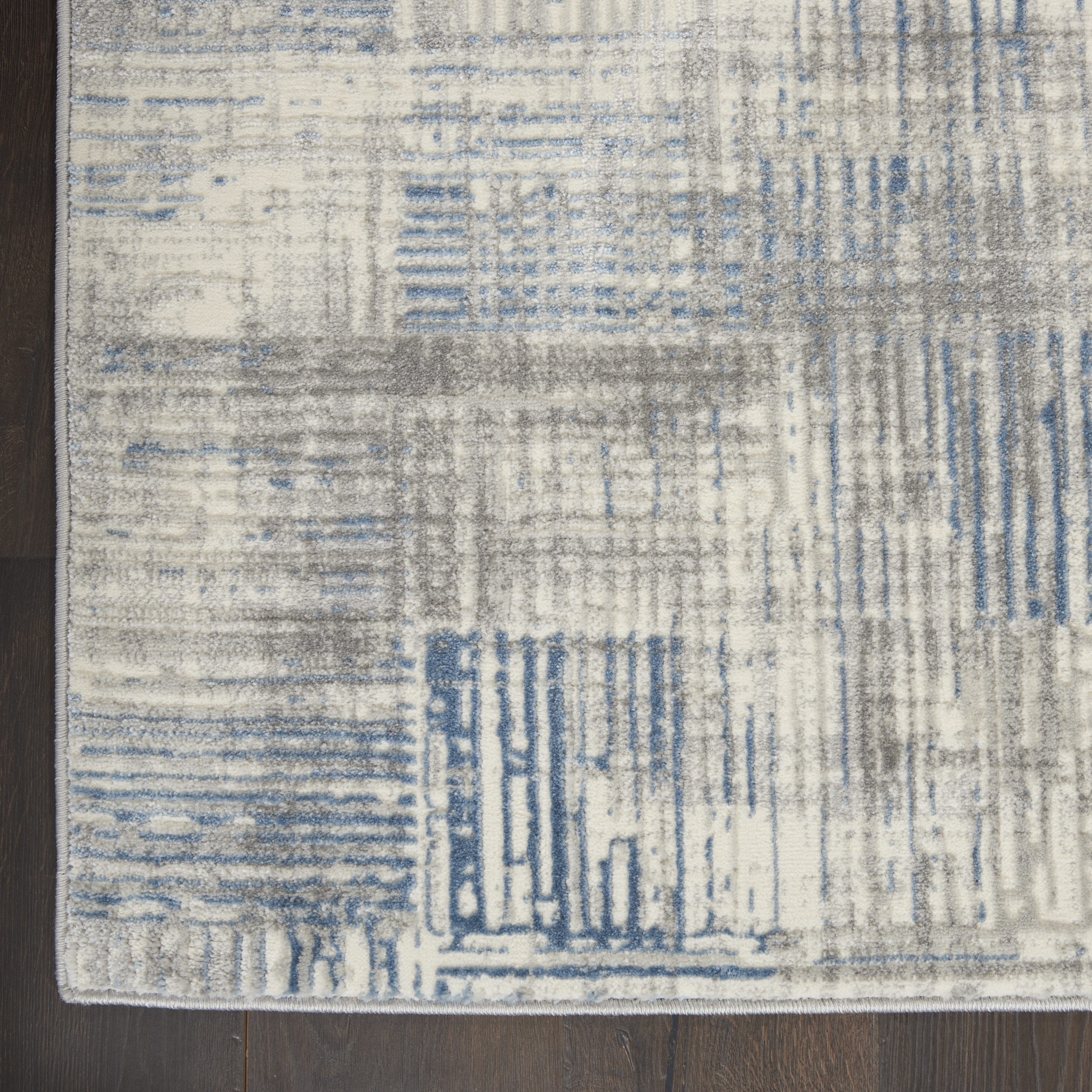 Nourison Solace 8' x 10' Ivory Grey Blue Modern Indoor Rug