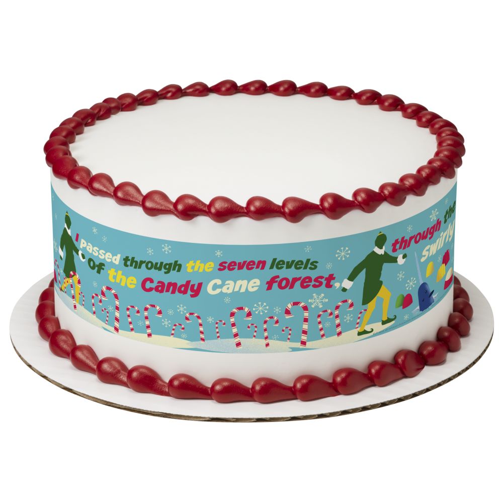 Image Cake Elf Candy Canes & Gum Drops
