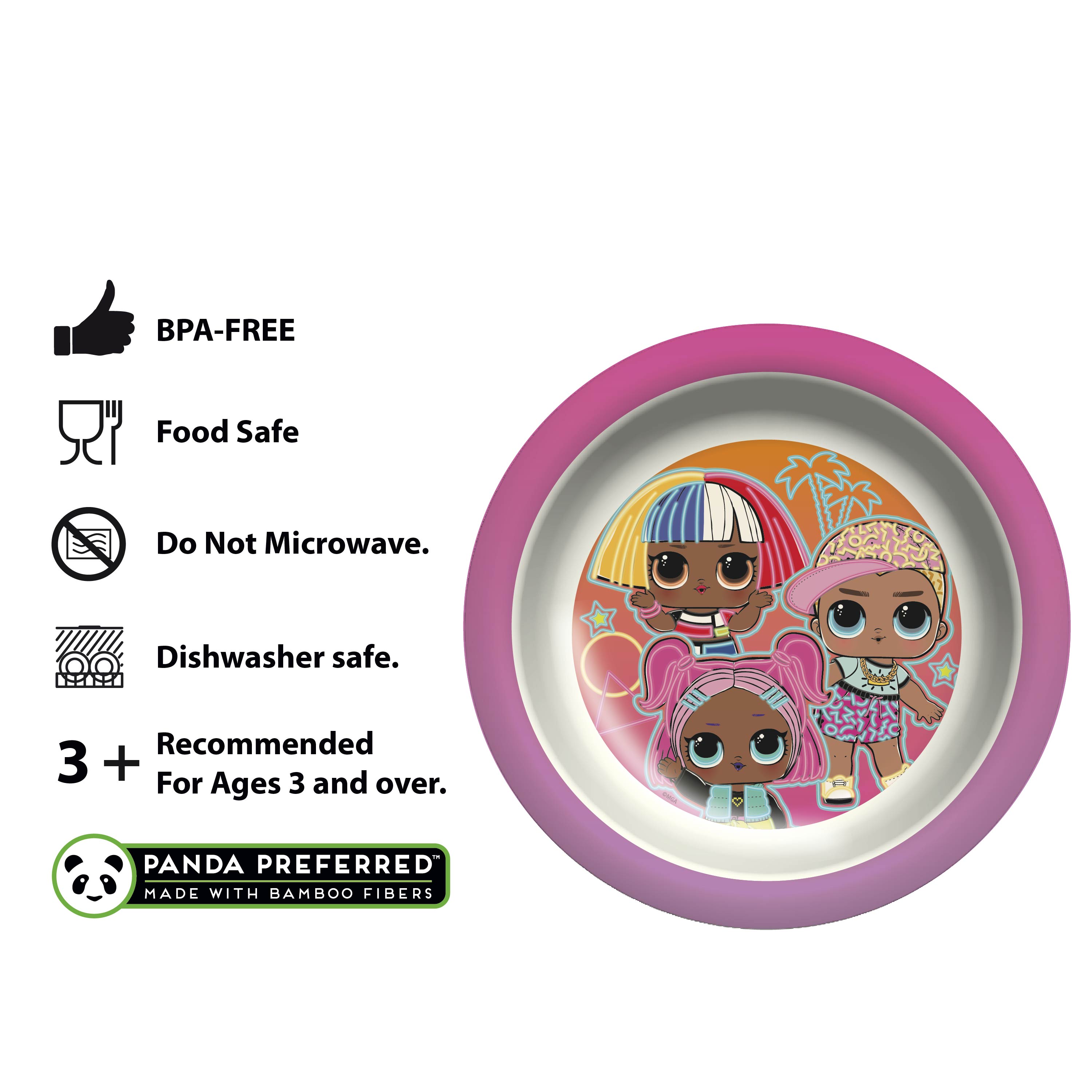 LOL Surprise Kids Plate and Bowl Set, Favorite Characters, 2-piece set slideshow image 5 LOL Surprise Kids Plate and Bowl Set, Favorite Characters, 2-piece set slideshow image 5