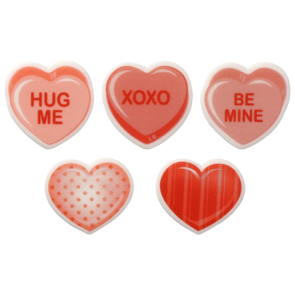 Mini Hearts Disks - Red 3 Free Sweet Décor® Edible Decorations