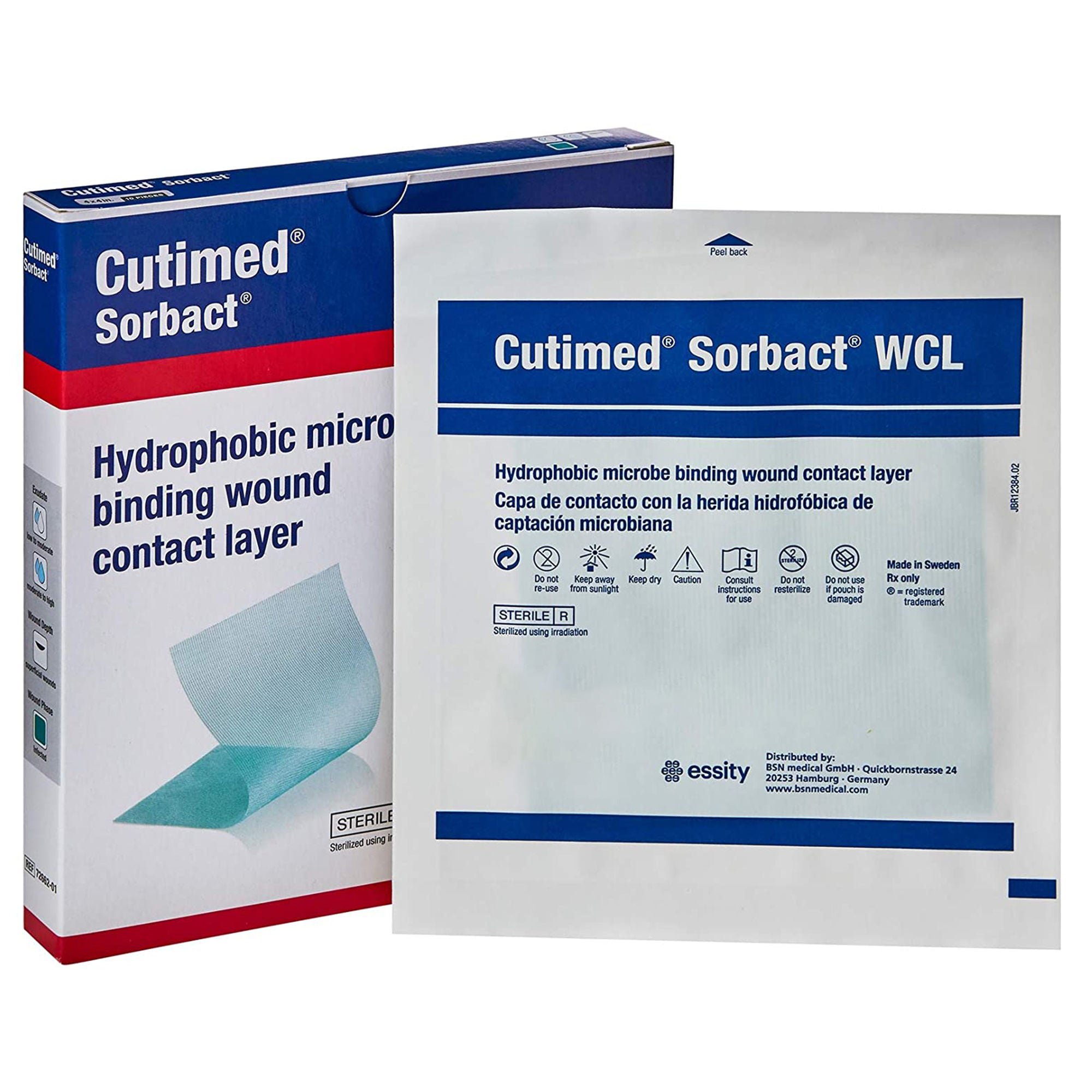 Cutimed® Sorbact® WCL Antimicrobial Wound Contact Layer Dressing, 4 x 5 Inch