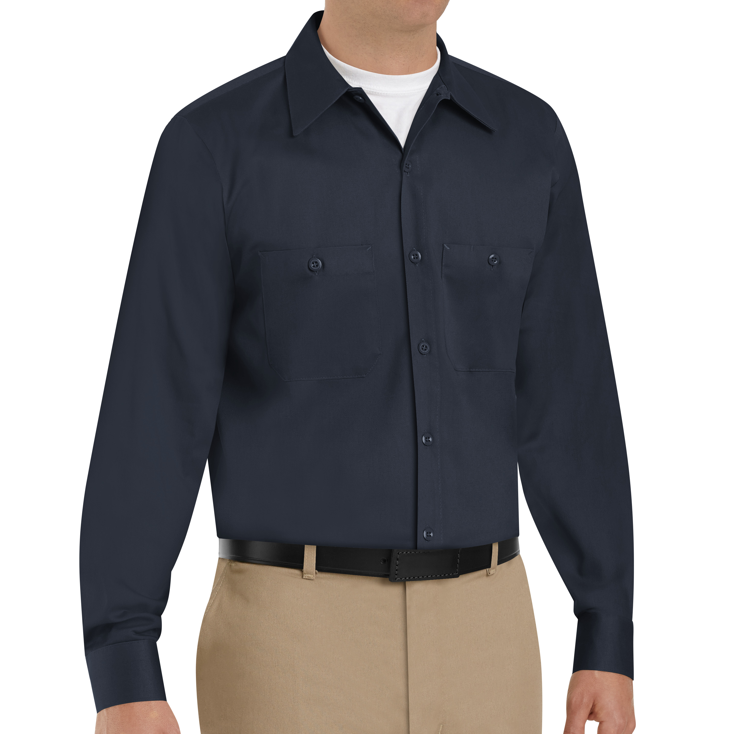 Red Kap Men's Long Sleeve Wrinkle-Resistant Cotton Work Shirt - Picture 8 of 37