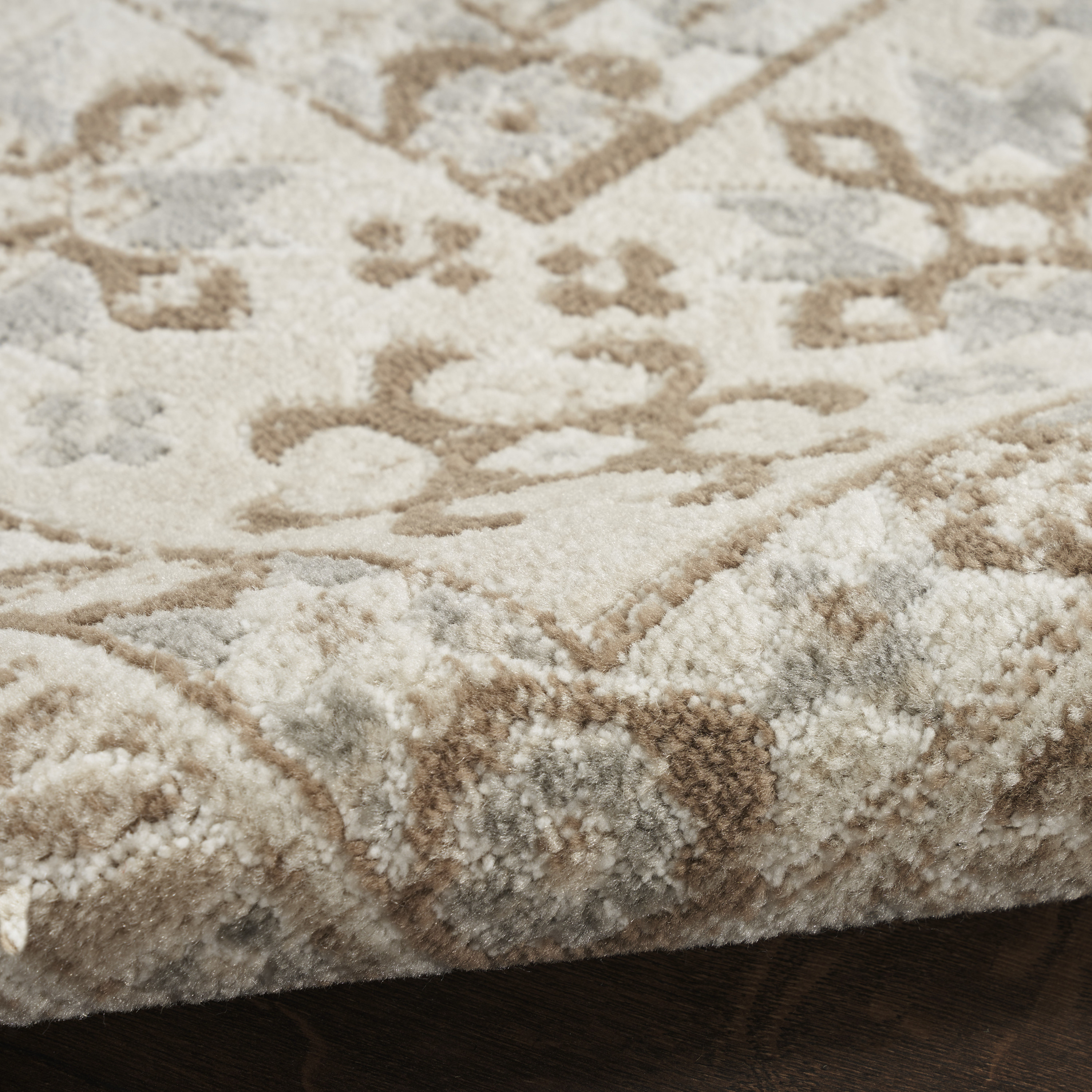 Nourison Serenity Home 3'11" x 5'11" Ivory Mocha Vintage Indoor Rug
