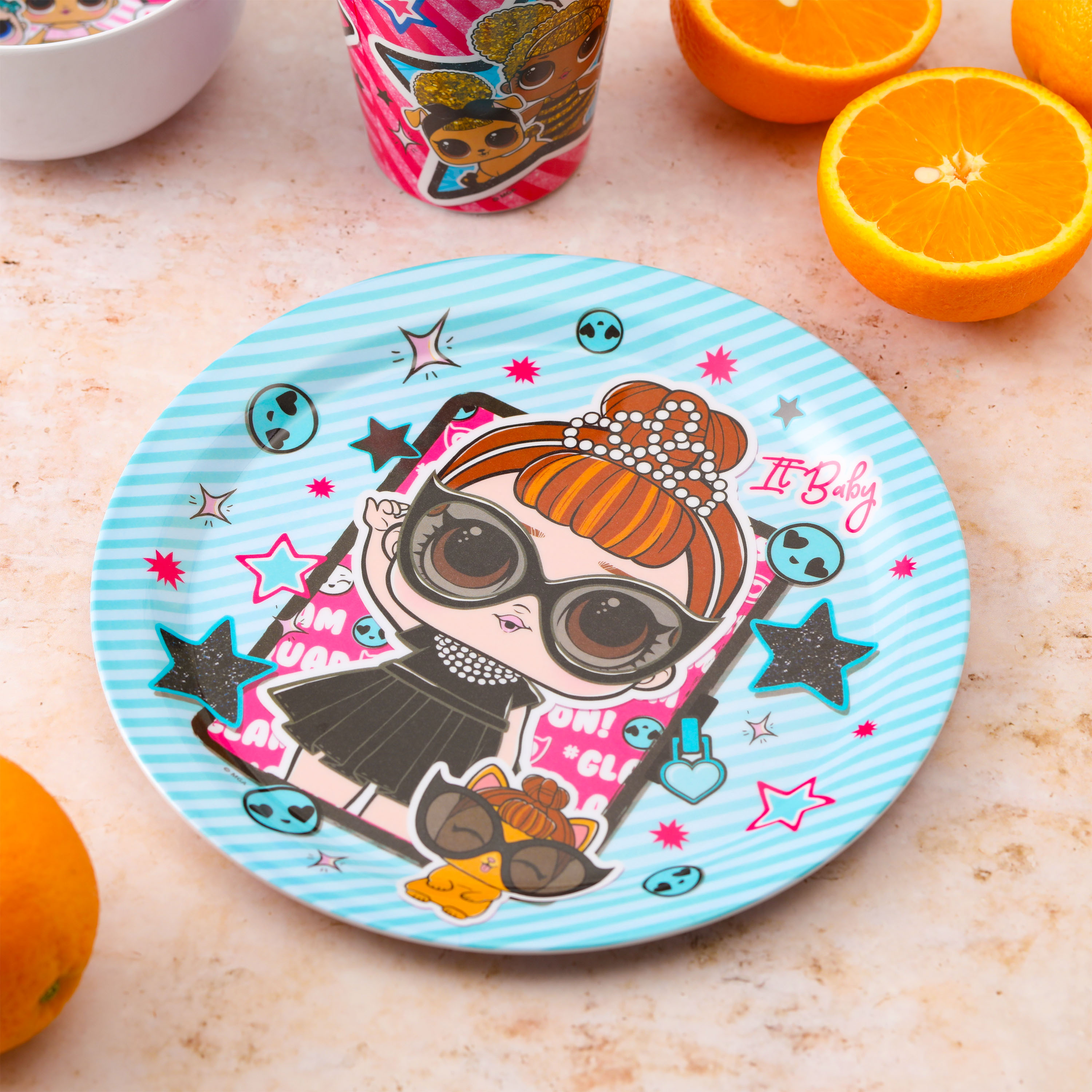 LOL Surprise Kid’s Dinnerware Set, Glitter Babies, 3-piece set slideshow image 3 LOL Surprise Kid’s Dinnerware Set, Glitter Babies, 3-piece set slideshow image 3