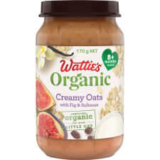 Wattie's® Organic Creamy Oats with Fig & Sultanas 170g 8+ months