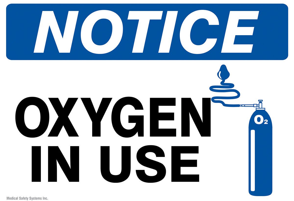 Medical Safety Systems SIGN, OXYGEN IN USE VINYL 7"X10