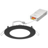Wafer-thin LED downlight 5CCT Switchable (27K 30K 35K 40K 50K) 90+ CRI Matte Black 4 in.