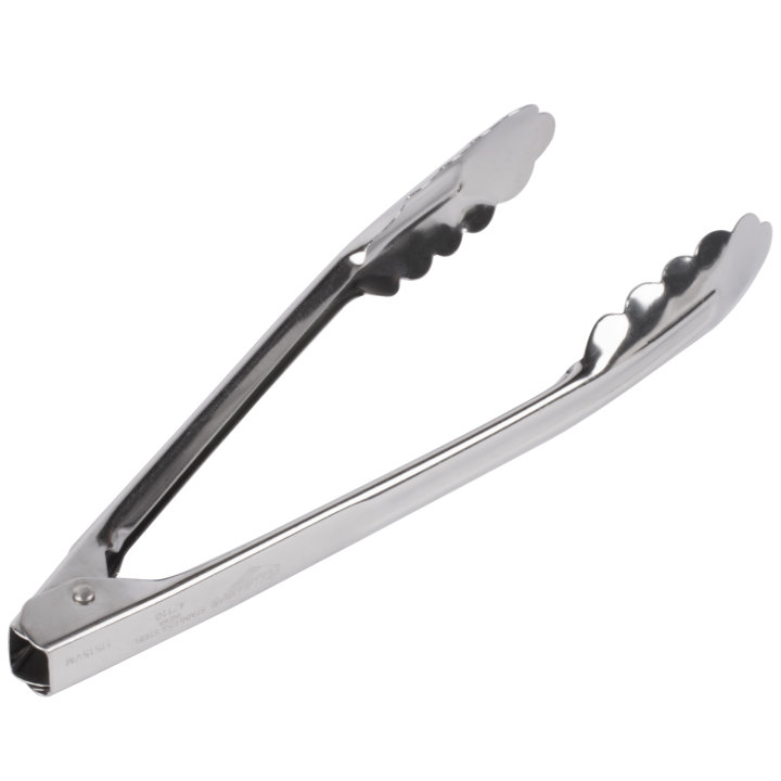 9 ½-inch economy stainless steel utility tongs