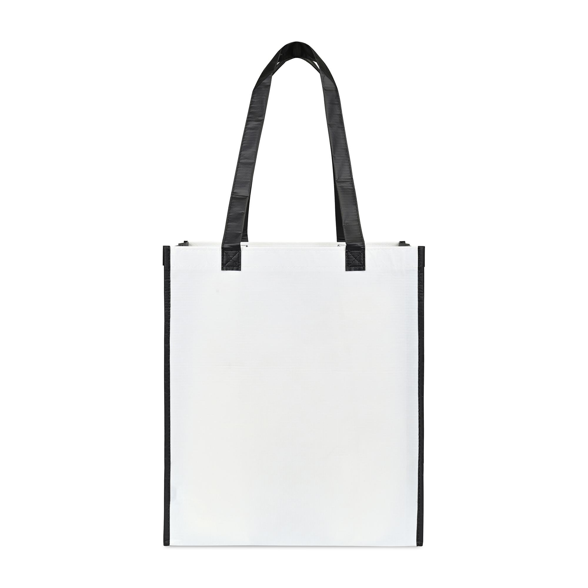 Harlow Laminated Recycled Non-Woven Shopper — Black