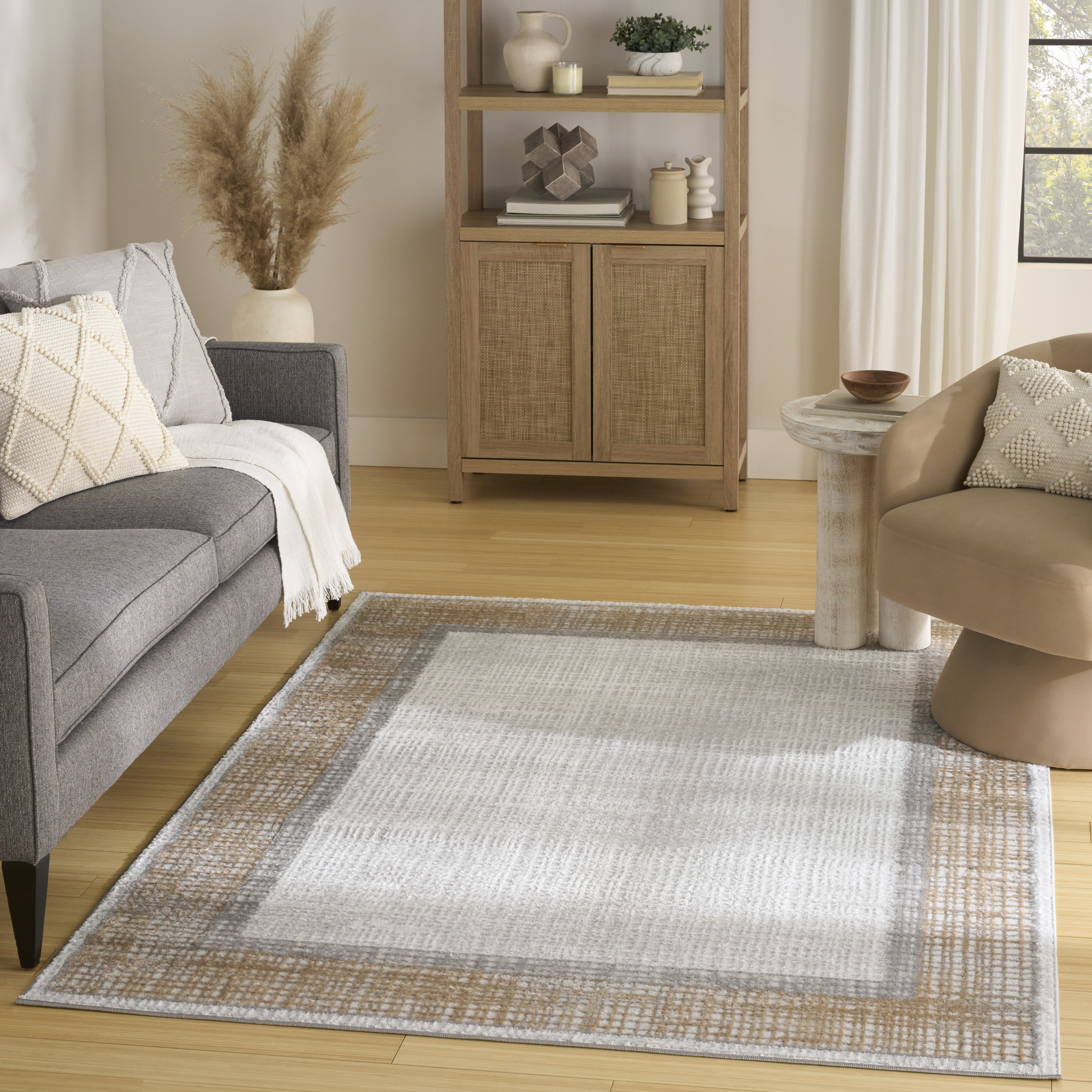 Nourison Dekor 4' x 6' Grey Modern Indoor Rug