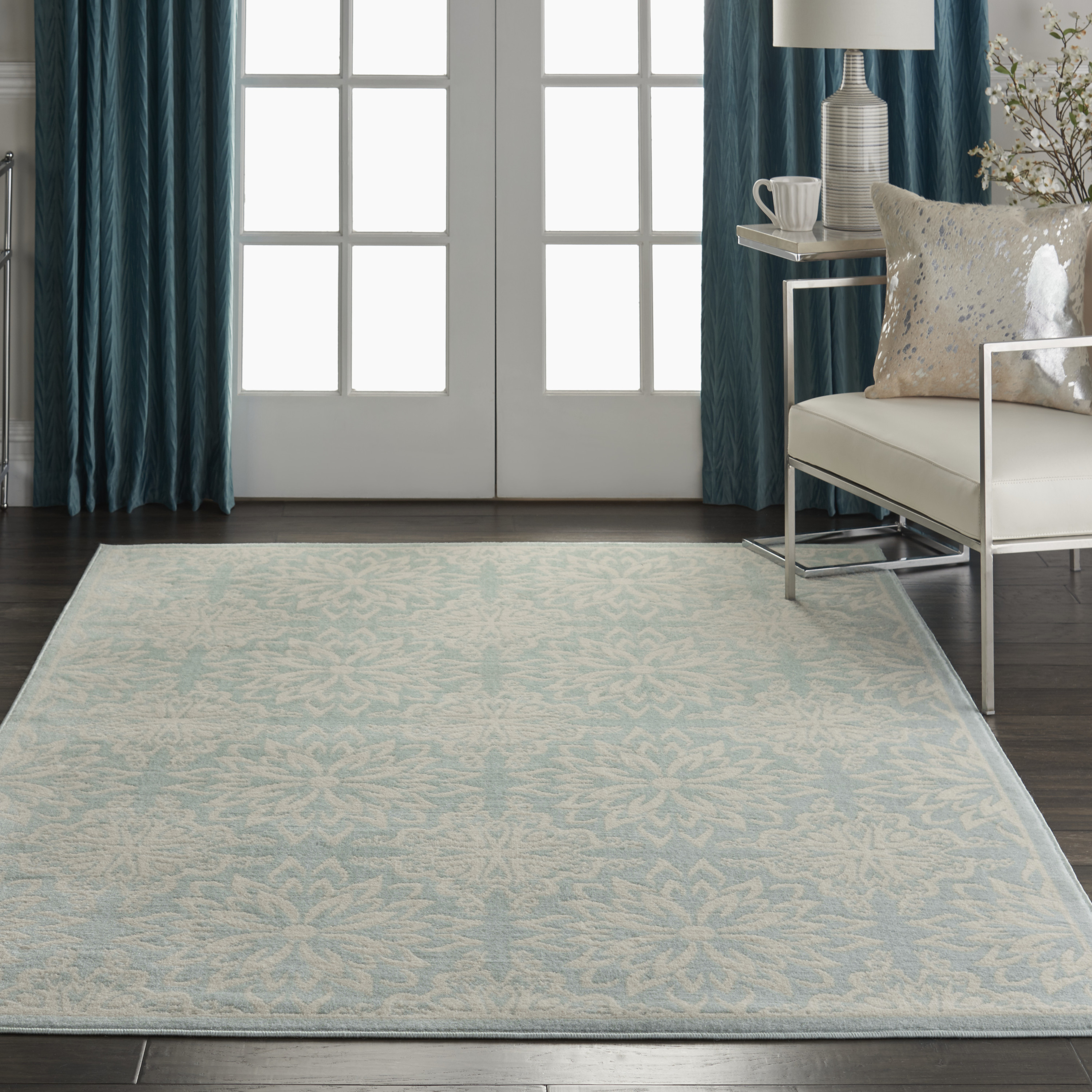 Nourison Jubilant 4' x 6' Ivory Green Farmhouse Indoor Rug
