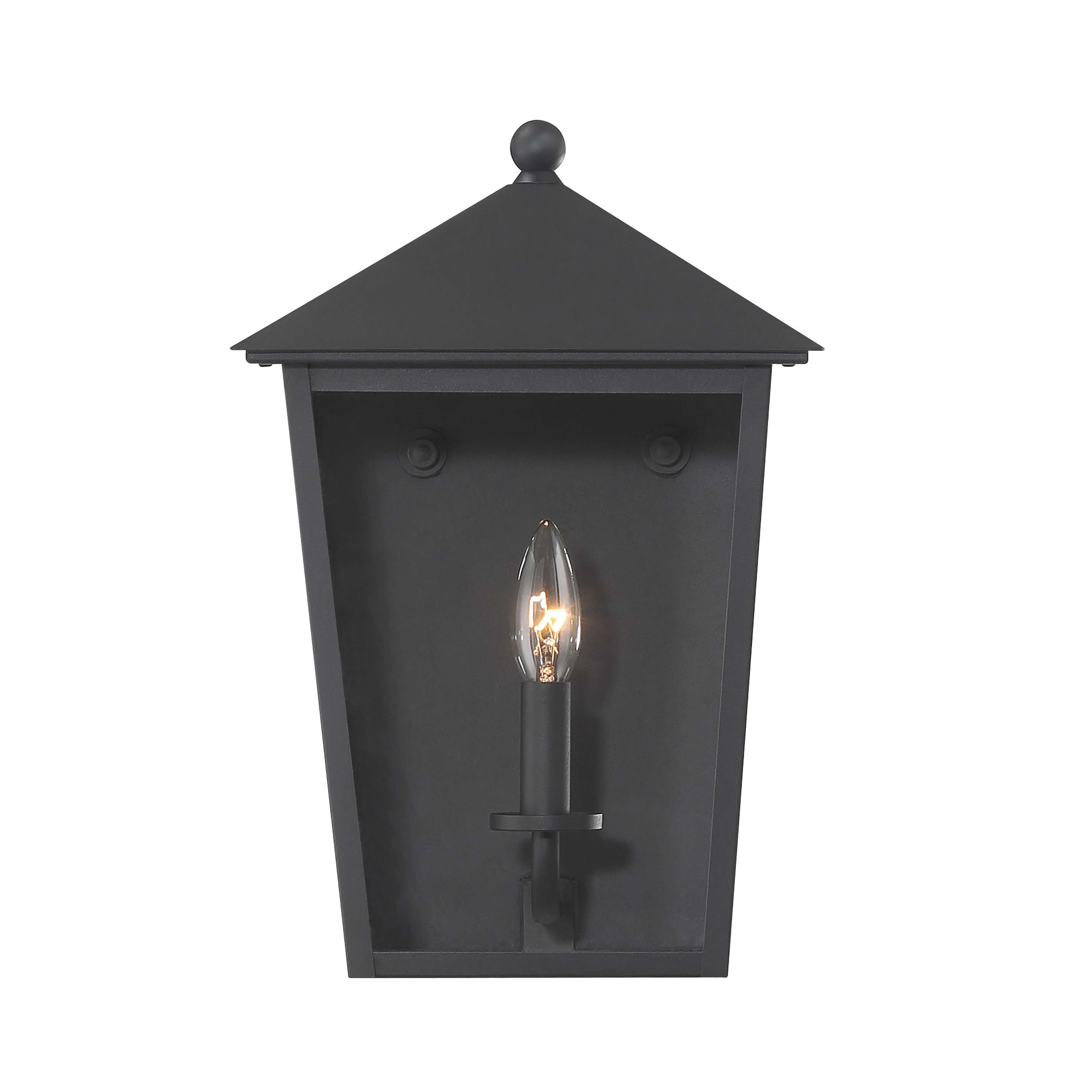 1 Light Outdoor Wall Mount in Sand Coal Finish with Clear Glass - alternate view