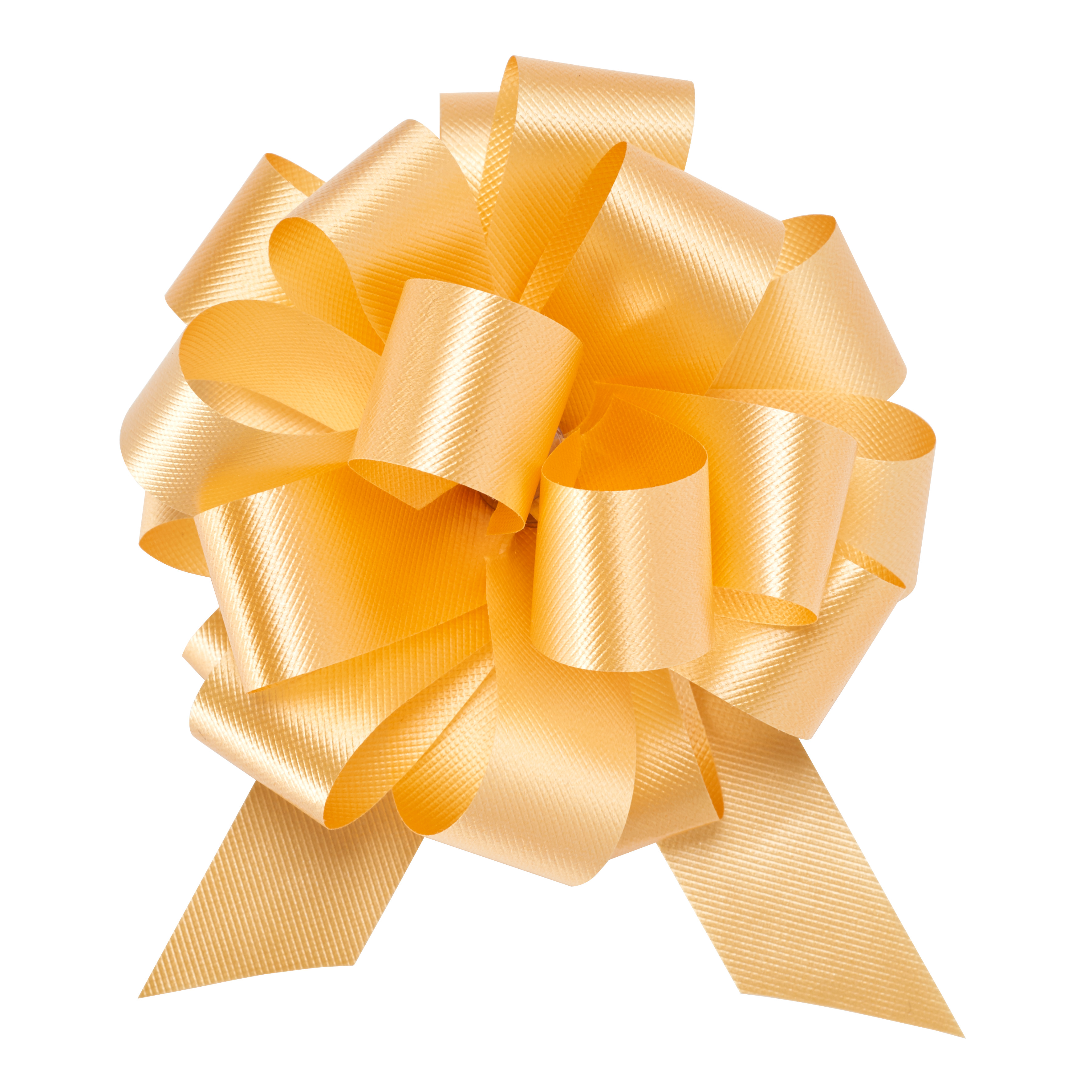 Gold Flora Satin Perfect Bow Ribbon Decopac