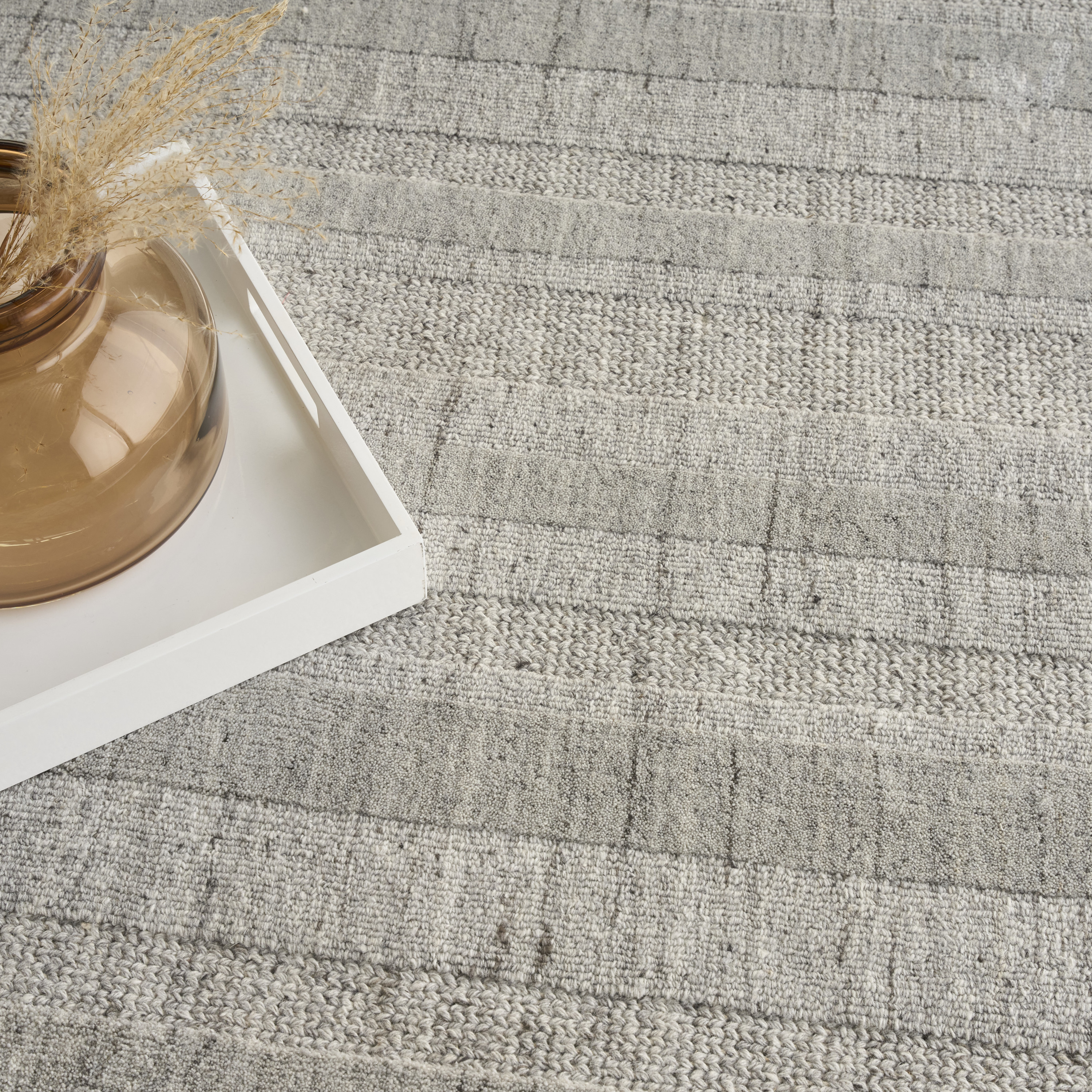 DKNY Pure Multi Weave 7'9" x 9'9" Grey Contemporary Indoor Rug